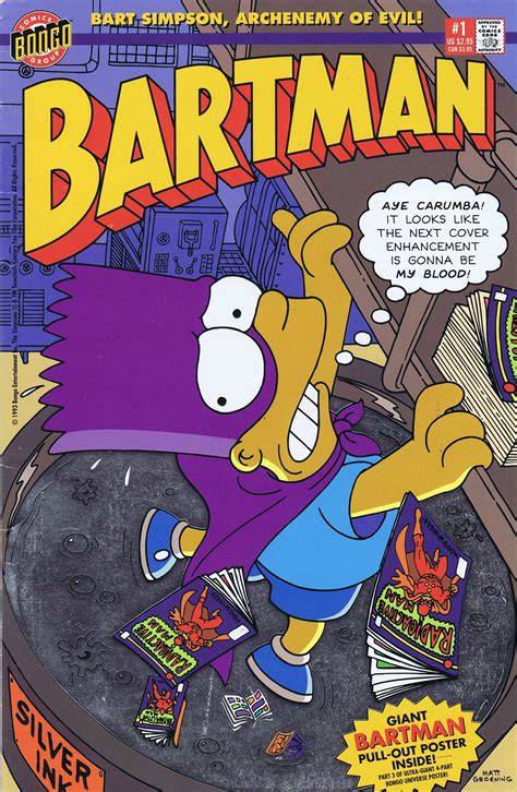 BARTMAN ISSUE #1 FOIL COVER | Simpsons art, Simpsons drawings, Retro poster