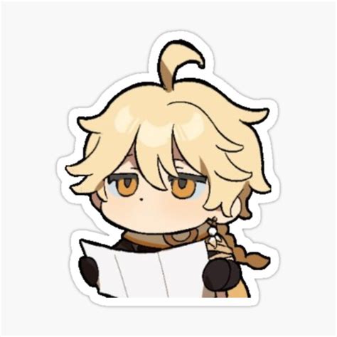 "Aether Genshin Impact Chibi" Sticker for Sale by milkqtea | Redbubble