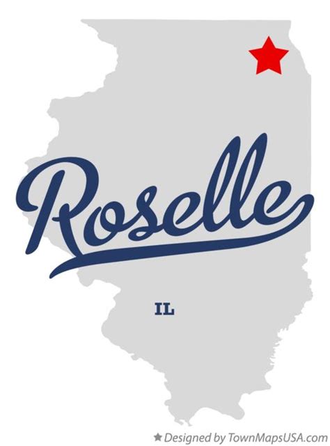 Map of Roselle, IL, Illinois