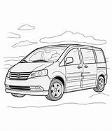 Minivan Coloring Pages sketch template