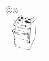 Stove Coloring Page sketch template