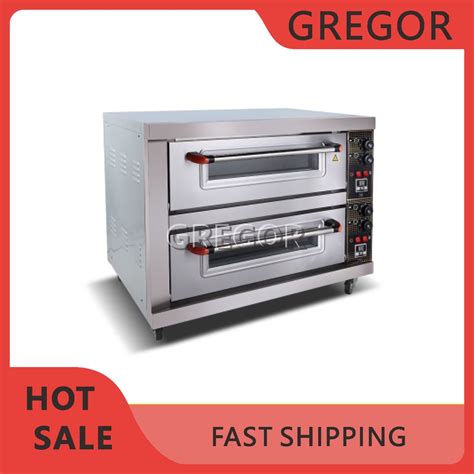 Oven commercial large-capacity full-automatic double-layer scone-box oven electric oven two ...