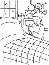 Children Praying At Church Coloring Page sketch template