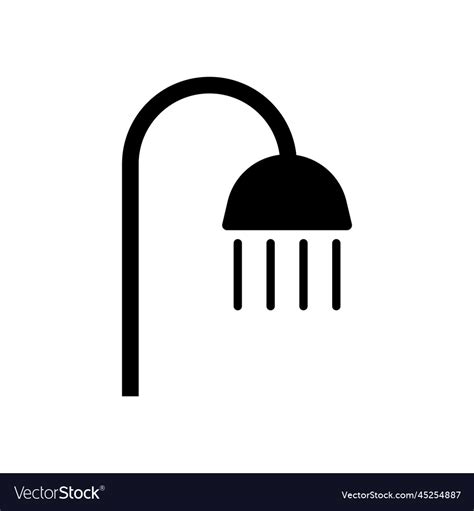 Shower head silhouette or booth Royalty Free Vector Image