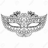 Venetian Masks Coloring Book For Adults sketch template
