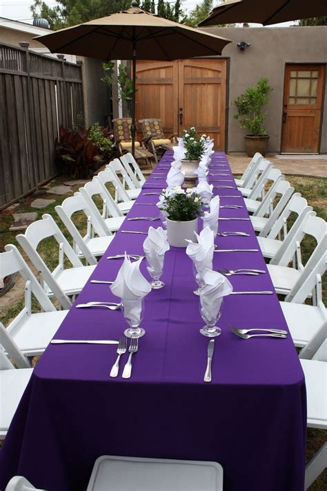 Long tables that you can rent for your special event. A way you can decorate your table set ...