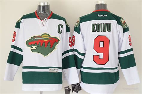 Minnesota Wild 9 Mikko Koivu Hockey Jerseys color white