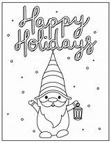 Happy Holidays Coloring Pages sketch template