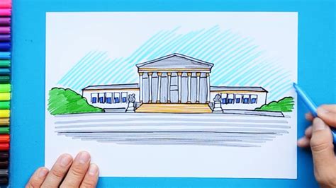 How to draw United States Supreme Court - YouTube