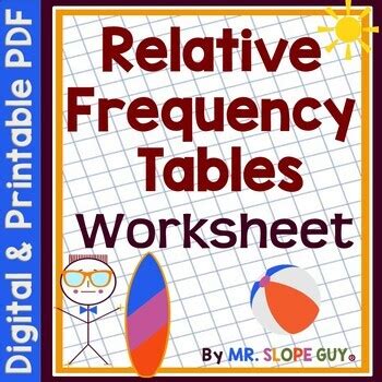 Two Way Relative Frequency Tables Worksheet by Mr Slope Guy | TpT