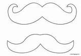 Mustache Moustache Template Printable Sketch Coloring Page sketch template