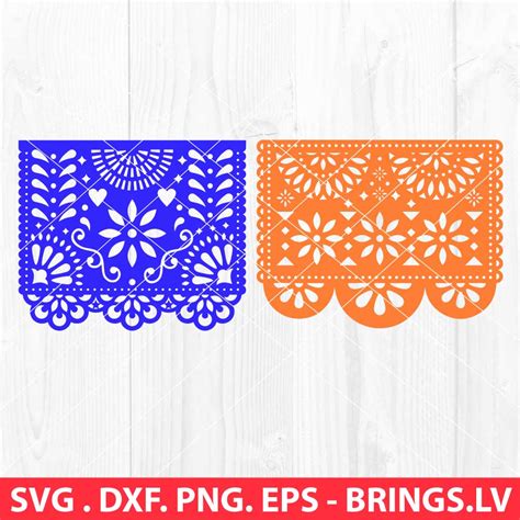 Papel picado SVG | Mexico Papel picado fiesta banner SVG | PNG