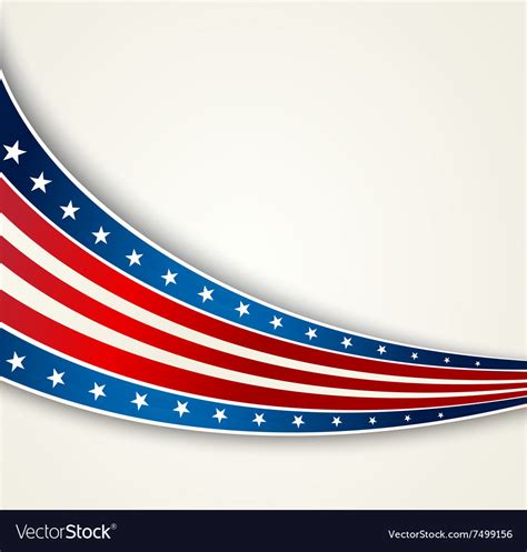 American Flag patriotic background Royalty Free Vector Image