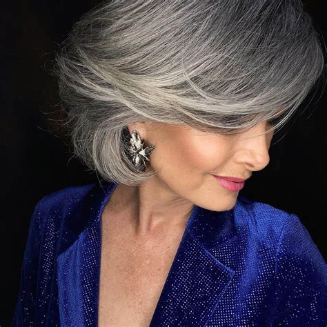 Top 30 Hairstyles For Grey Hair Over 60 (2021 Updated) - Tattooed Martha