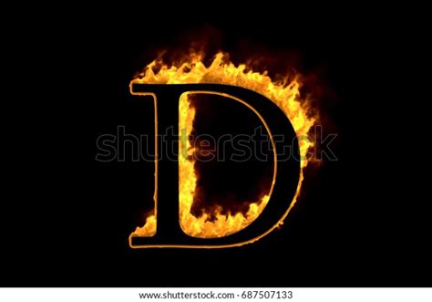 Fire Letter D Isolated On Black Stock Illustration 687507133 | Shutterstock