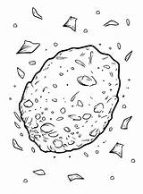 Asteroid Coloring Pages Meteor Belt Color Space Solar System Template  sketch template