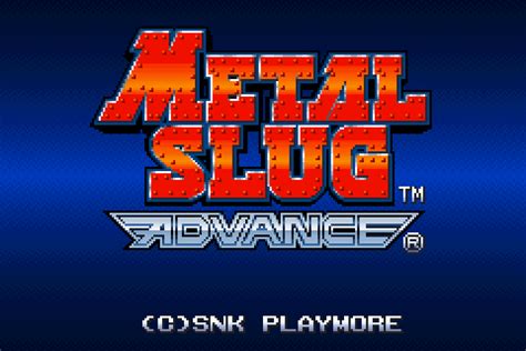 Metal Slug Advance Download - GameFabrique