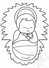 Baby Jesus Coloring Pages Printable Sketch Page sketch template