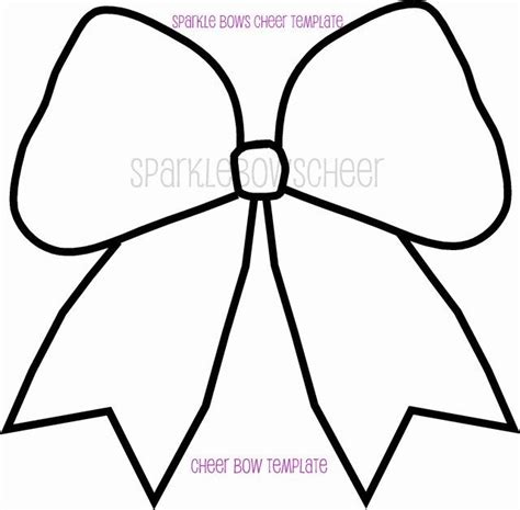 Cheer Bow Outline Drawing Sketch Coloring Page