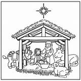 Christmas Coloring Pages Nativity Printable sketch template