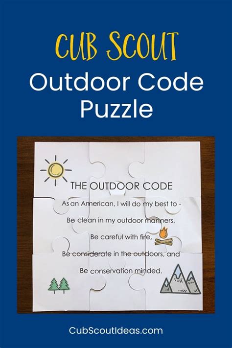 How to Make a Cub Scout Outdoor Code Puzzle ~ Cub Scout Ideas