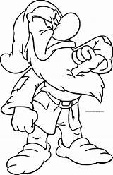 Grumpy Seven Dwarfs Coloring Pages Sketch Page sketch template