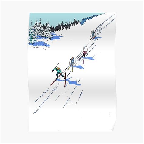 "Cross-country Skiing" Poster by BalbinaStudio | Redbubble