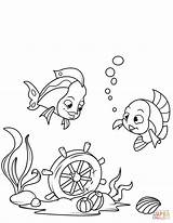 Ships Wheel On Sea Bottom coloring Page  Free Printable Coloring Pages sketch template