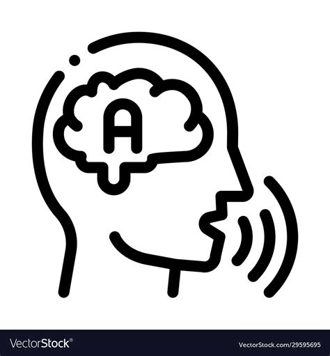 Thinking out loud icon outline Royalty Free Vector Image