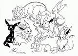 Eevee Coloring Page  Home sketch template