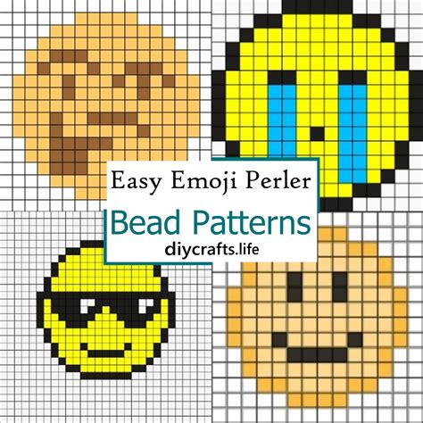 17 Easy Emoji Perler Bead Patterns For Every Mood - DIY Crafts