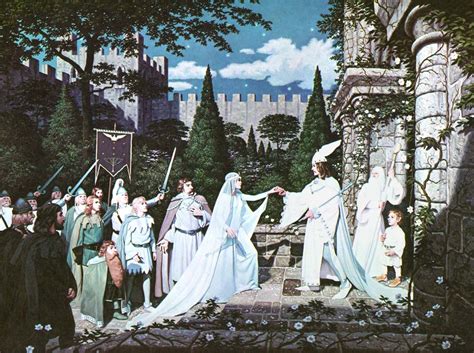 Wedding of Arwen and Aragorn | Middle earth art, Tolkien artwork, Lord ...