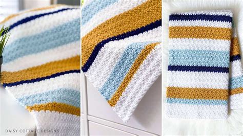 Modern Crochet Blanket Pattern - Daisy Cottage Designs