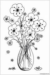 Beautiful Flower Vases Coloring Page  Free Printable Pages sketch template