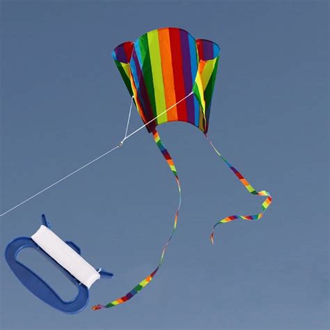 New Rainbow Parafoil Kite With Tails Soft Kite Flying Toys Give 30m ...