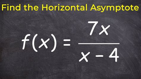 Learn how to find the horizontal asymptote - YouTube