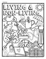 Science Vocabulary Coloring Pages  Living And Nonliving Things TpT sketch template