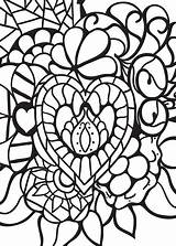 Hearts Coloring Pages For Adults  Best Kids sketch template