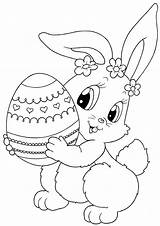 Printable Easter Bunny Coloring Page sketch template