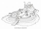 Free Castle coloring Pages Medieval Party  sketch template