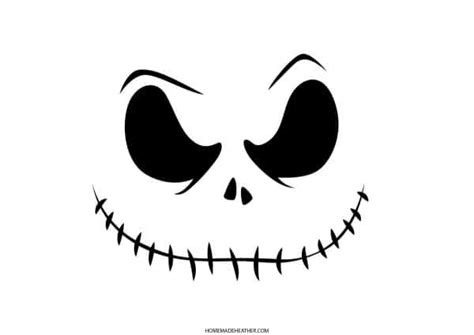 Jack Skellington Pumpkin Carving Stencils » Homemade Heather