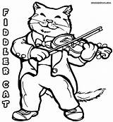 Fiddle Coloring Page Pages sketch template