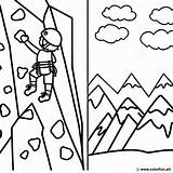 Mountain climbing coloring Page Download Or Print For Free sketch template