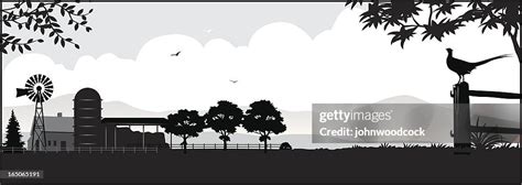 Farm Silhouette High-Res Vector Graphic - Getty Images