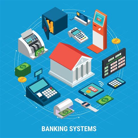 Banking Systems Round Composition Vector Illustration 2397710 Vector Art at Vecteezy