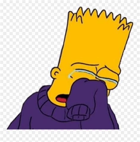 Sad Miserable Simpsons Cry Crying Hurt Freetoedit Clipart (#1859420) - PinClipart