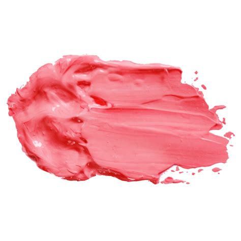 Lip gloss make up swatch. Acrylic paint smear on white background. Oil ...