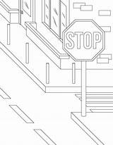 Stop sign coloring page Free Printable pages For Kids  sketch template