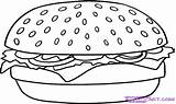 Burger Coloring Pages  Nation sketch template