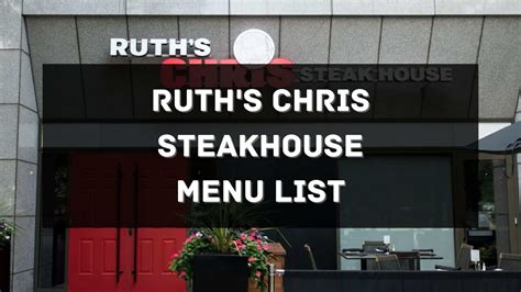 Ruth’s Chris Steakhouse Menu Prices Philippines 2025 [Updated] — All ...